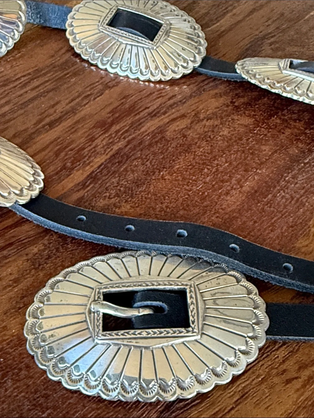 Tony Lama concho  concha silver belt